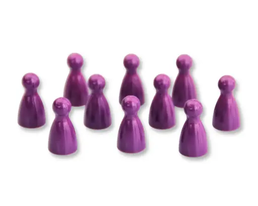 Traditionele pionnen in één kleur